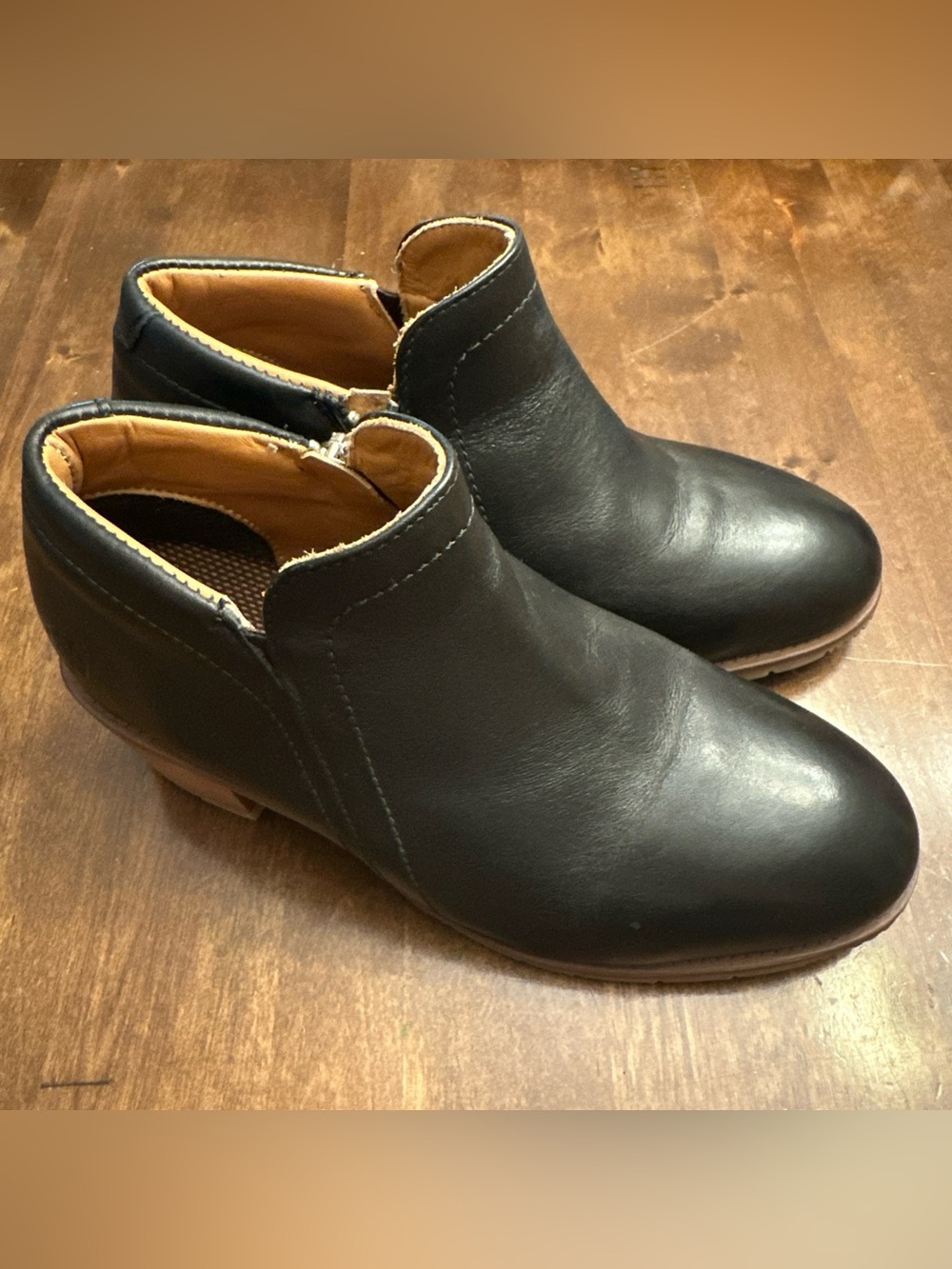 Xena Workwear Gravity Black Leather Steel Toe Safety Boot Zip Block Heel Size 8W